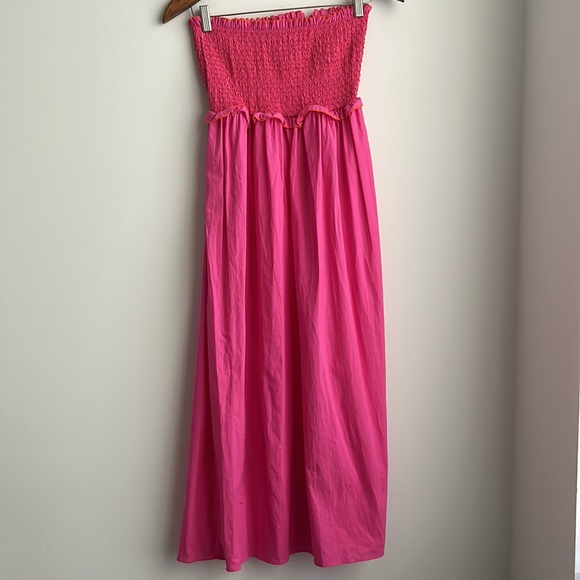 Pomander Place Tuckernuck Pink Strapless Tube Top Jessie Maxi Dress - Picture 2 of 8